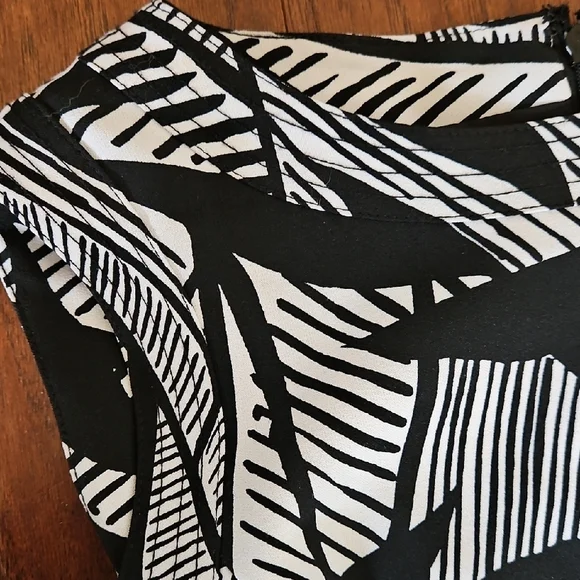 Kasper Black and White Midi Dress with Sophisticated Style - Picture 6 of 10